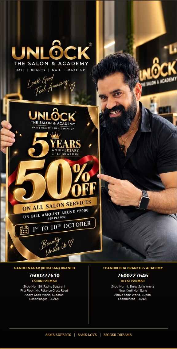 Unlock The Salon 5 Years Anniversary 50% Off Offer